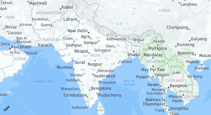 Mostrar 13 restaurantes no mapa