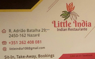 LITTLE INDIA menu